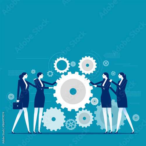 Teamwork. Business team with hand coordination