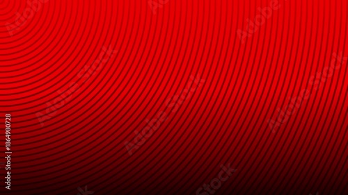A wave pattern on a black background with red gradient lines radiating outward in a modern graphic design.