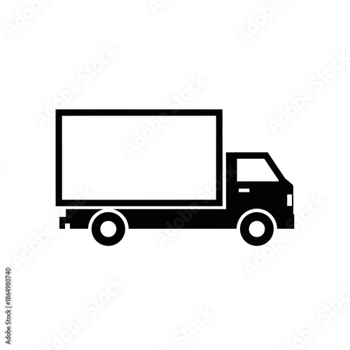 Simple illustration of a delivery truck side view