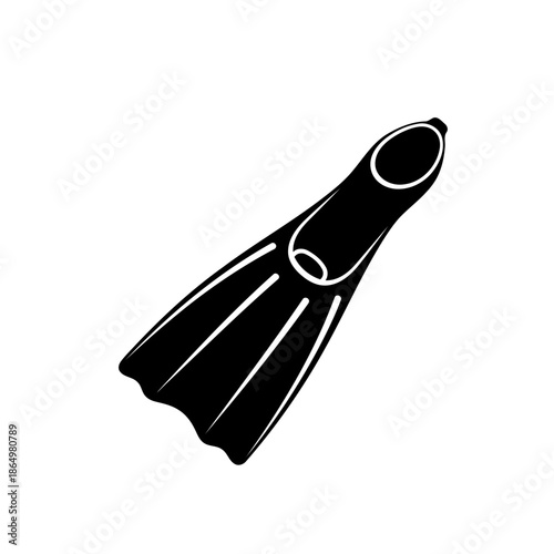 Black Flippers For Swimming And Diving