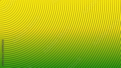 A vibrant wave pattern gradient on a black background transitioning from yellow to green with a wavy line design.