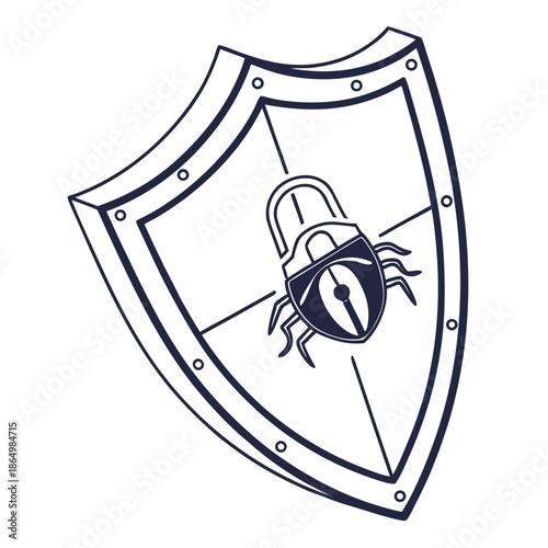 Shield with lock icon