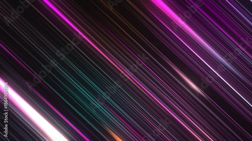Neon Diagonal Light Streaks Abstract Futuristic Background