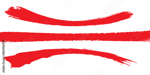 Set of grunge lines. Isolated stock vector design template