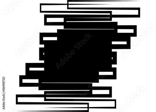 Abstract black spot of rectangular shapes on a white background with space for text. vector pattern for car body, advertising, sportswear, toy, cover, packaging. Design element. Modern vector backgrou