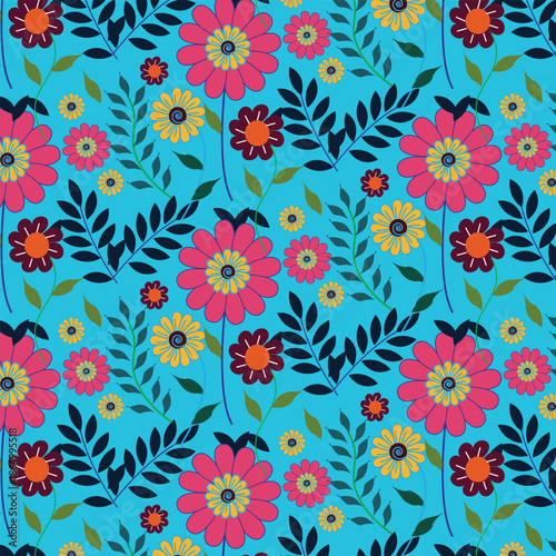 Soft floral seamless pattern 