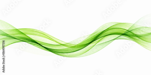 Futuristic abstract green wave curve flow pattern line vector illustration design