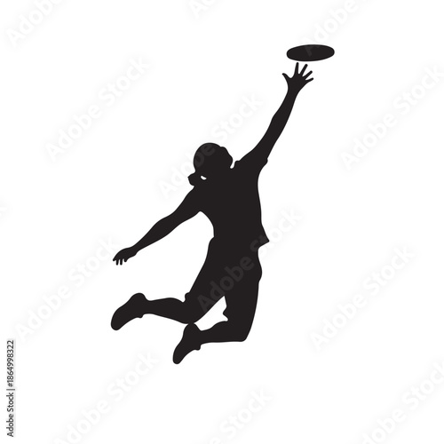 Person catching a frisbee in mid-air
