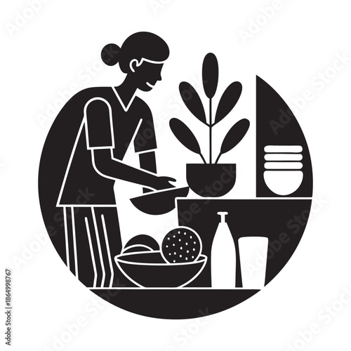 Plant Based Breakfast Counter Setup