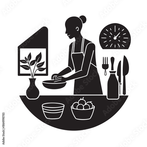 Plant Based Cooking Prep Counter