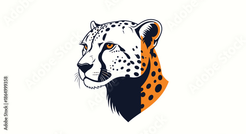 Stylized graphic illustration of a cheetah head in profile, designed as a modern and bold mascot or team sports logo.
