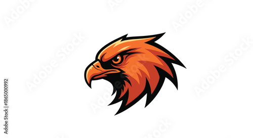 Dynamic and aggressive hawk head mascot logo, a stylized vector illustration perfect for an esports or sports team identity.
