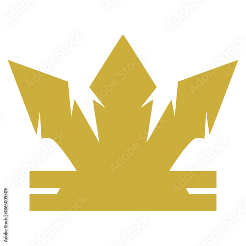 Crown Logo Symbol Golden Simple 