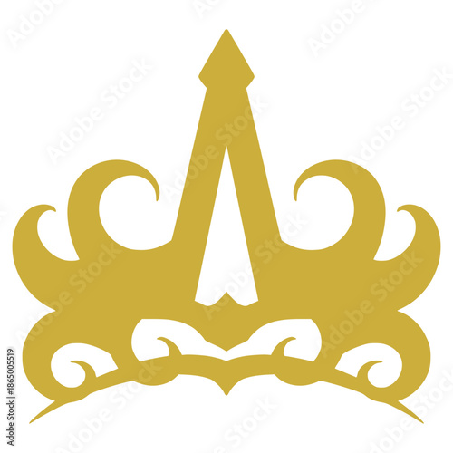 Crown Logo Symbol Golden Simple 
