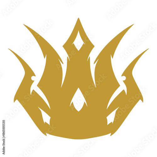 Crown Logo Symbol Golden Simple 