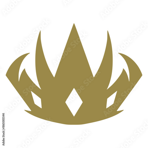 Crown Logo Symbol Golden Simple 