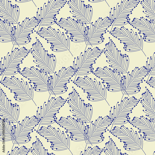 seamless background with leaves