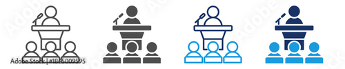 public speaking icon sheet with multi style