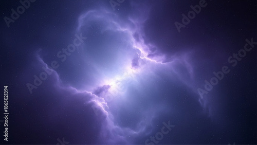 Abstract Deep-Space Nebula Gradient Background in Indigo and Ultraviolet with Subtle Star-Dust Glow