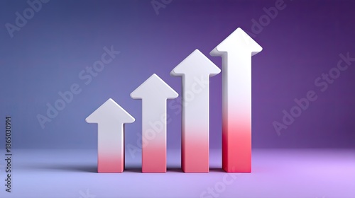 Growth Chart With Increasing Arrows Symbolizing Business Success and Development on a Purple and Blue Gradient Background in Modern Style Free Download Growth Chart With Increasing Arrows Symbolizing Business Success and Development on a Purple and Blue Gradient Background in Modern Style - GFXLoad
