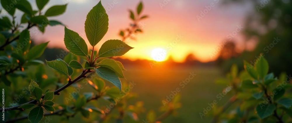 Obraz premium sunset on the river