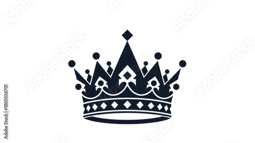 Regal and elegant crown icon symbolizing royalty, success, and premium quality, perfect for branding, luxury designs, and celebratory themes, embodying heritage and achievement