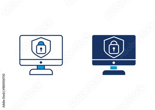 Computer Security Icon Set Multiple Style Collection