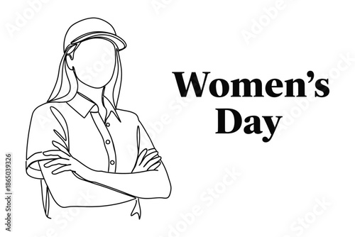 A funny cartoon illustration of a successful business woman character writing on a whiteboard and drawing on paper to represent work management concepts in an office