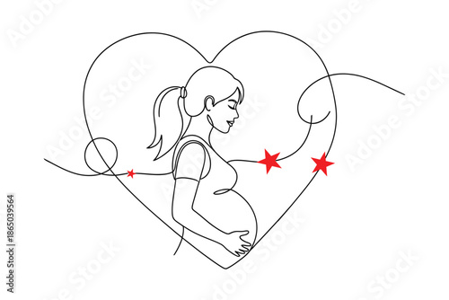 A funny cartoon illustration of a girl and heart for Valentine's Day featuring a Cupid angel child with a bow and arrow vector design