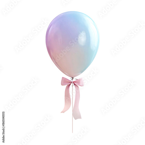Birthday Balloon with Ribbon PNG