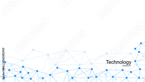 Plexus Node Network Connection on White Background for Data, Science and Technology Concept