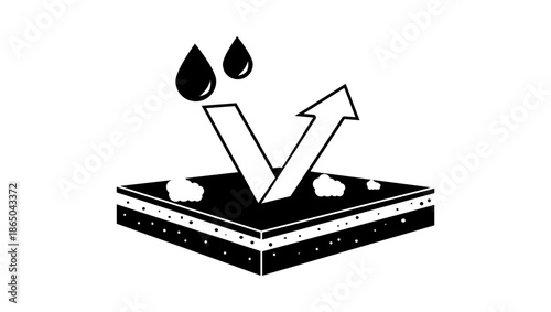 The fabric releases steam and does not allow water to pass through