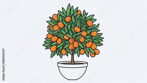 Potted Kumquat Tree for Lunar New Year