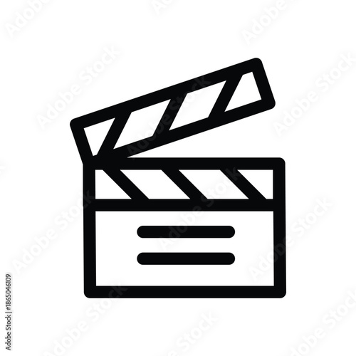 Movie clapper outline icon vector design good for web or mobile app