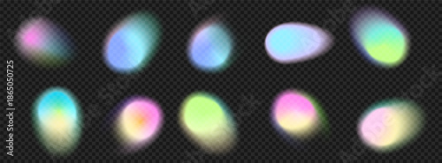 Soft blurry organic shapes with watercolor texture and gentle gradient transitions. Circular blobs and bubbles in pastel palette for aesthetic designs and backgrounds. Stock vector illustration in