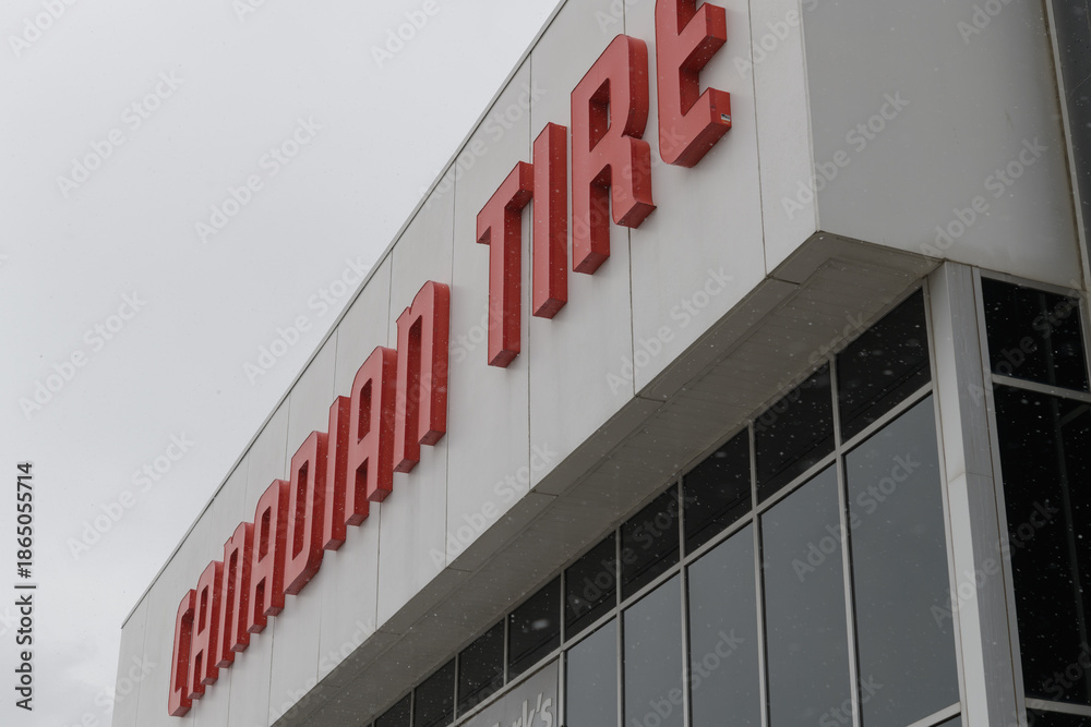 Obraz premium exterior of Canadian Tire, a department store, located at 1025 Lake Shore Blvd E, Toronto
