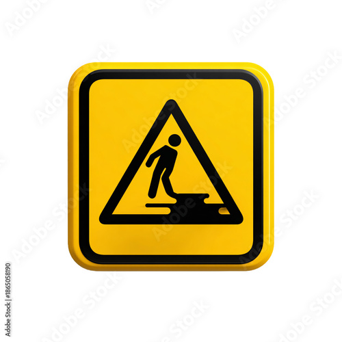 Wet Floor Sign Safety Guide PNG