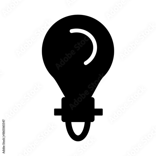 Creative Light Bulb Idea Innovation Solution Icon with vector illustration