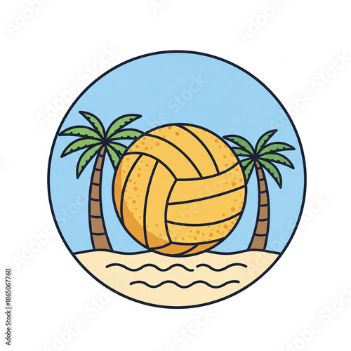 tropical island with coconut palm