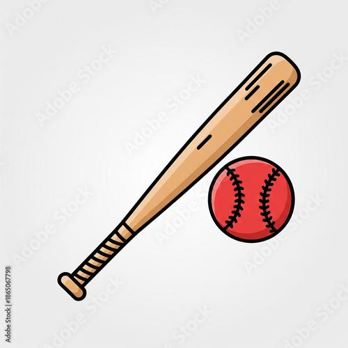 baseball bat and ball
