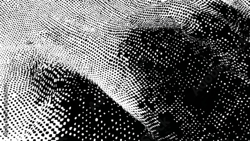 Halftone pattern with gradient effect in black and white