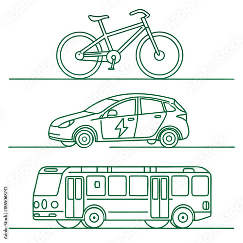 Various modes of transportation