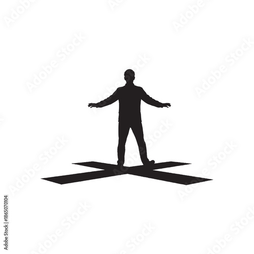 Person Standing at Crossroads – Choice, Decision, and Life Direction
