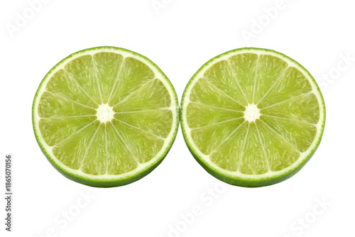 Fresh Lime Slices Displayed on a Gradient Surface Depicting Refreshing Fruit