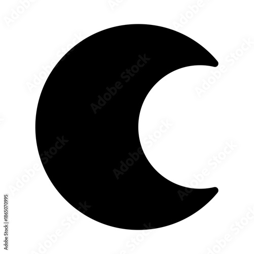 black crescent moon icon