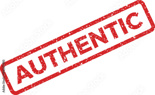 Official Red Authentic Stamp Symbolizing Genuineness and Verification