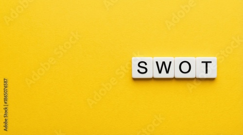 SWOT Analysis Concept on Bright Yellow Background