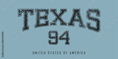 Retro typography university united states state vintage slogan print, 
highlighted grunge texture for graphic t-shirt or sweatshirt hoodie - Vector