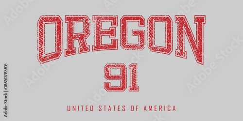 Retro typography university united states state vintage slogan print, 
highlighted grunge texture for graphic t-shirt or sweatshirt hoodie - Vector