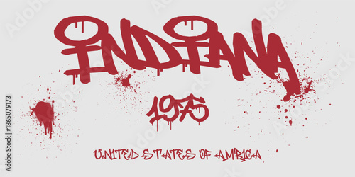 Urban typography and vintage typography college varsity states slogan print for graphic tee t shirt or sweatshirt - Vector